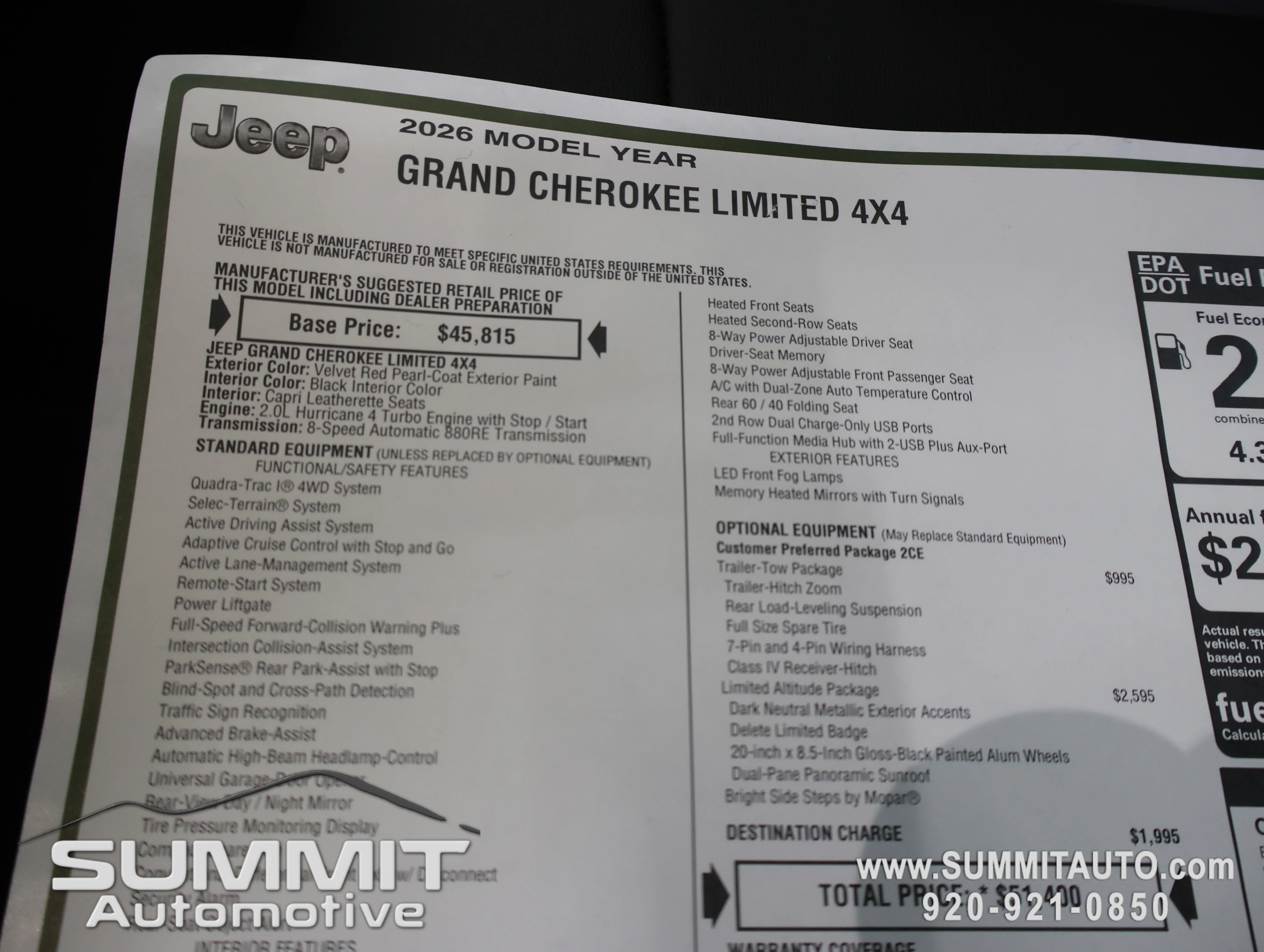 New 2026 Velvet Red Pearlcoat Jeep Limited image 35