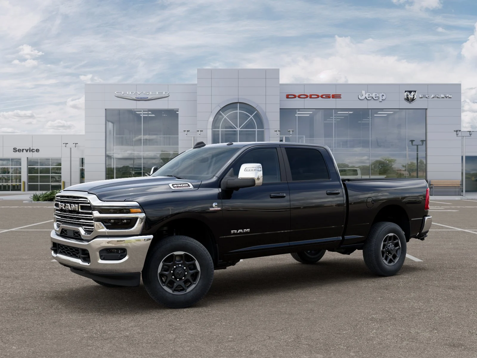 New 2026 Diamond Black Crystal Pearl-Coat Exterior Paint RAM Laramie image 10