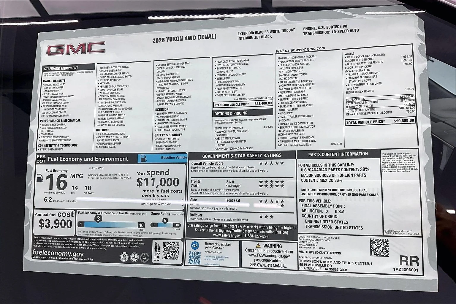 New 2026 Glacier White Tricoat GMC Denali image 21