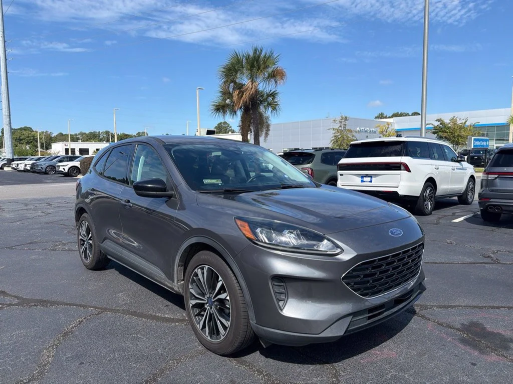 Used 2021 Gray Ford SE Hybrid image 1