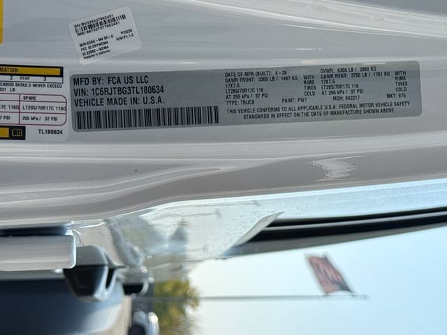 New 2026 Bright White Clear-Coat Exterior Paint Jeep Shadow Ops image 27