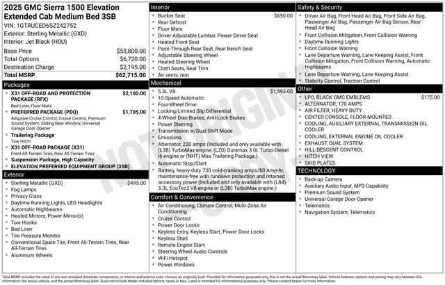 Certified Used 2025 Sterling Metallic GMC Elevation image 36