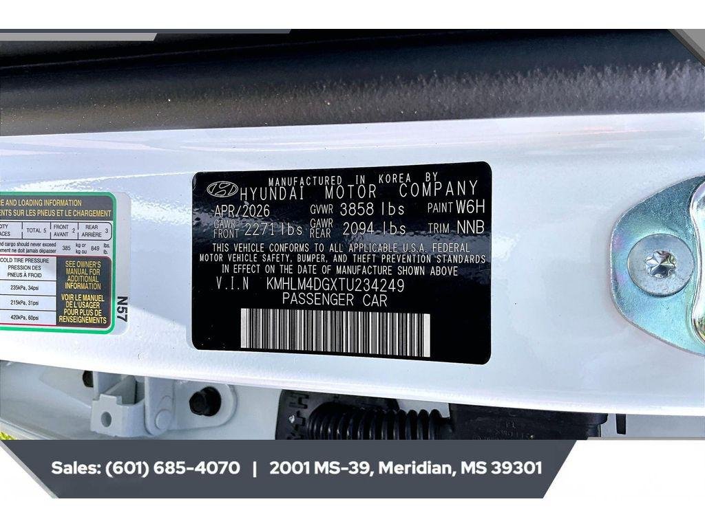 New 2026 SERENITY WHITE Hyundai SEL Sport image 11