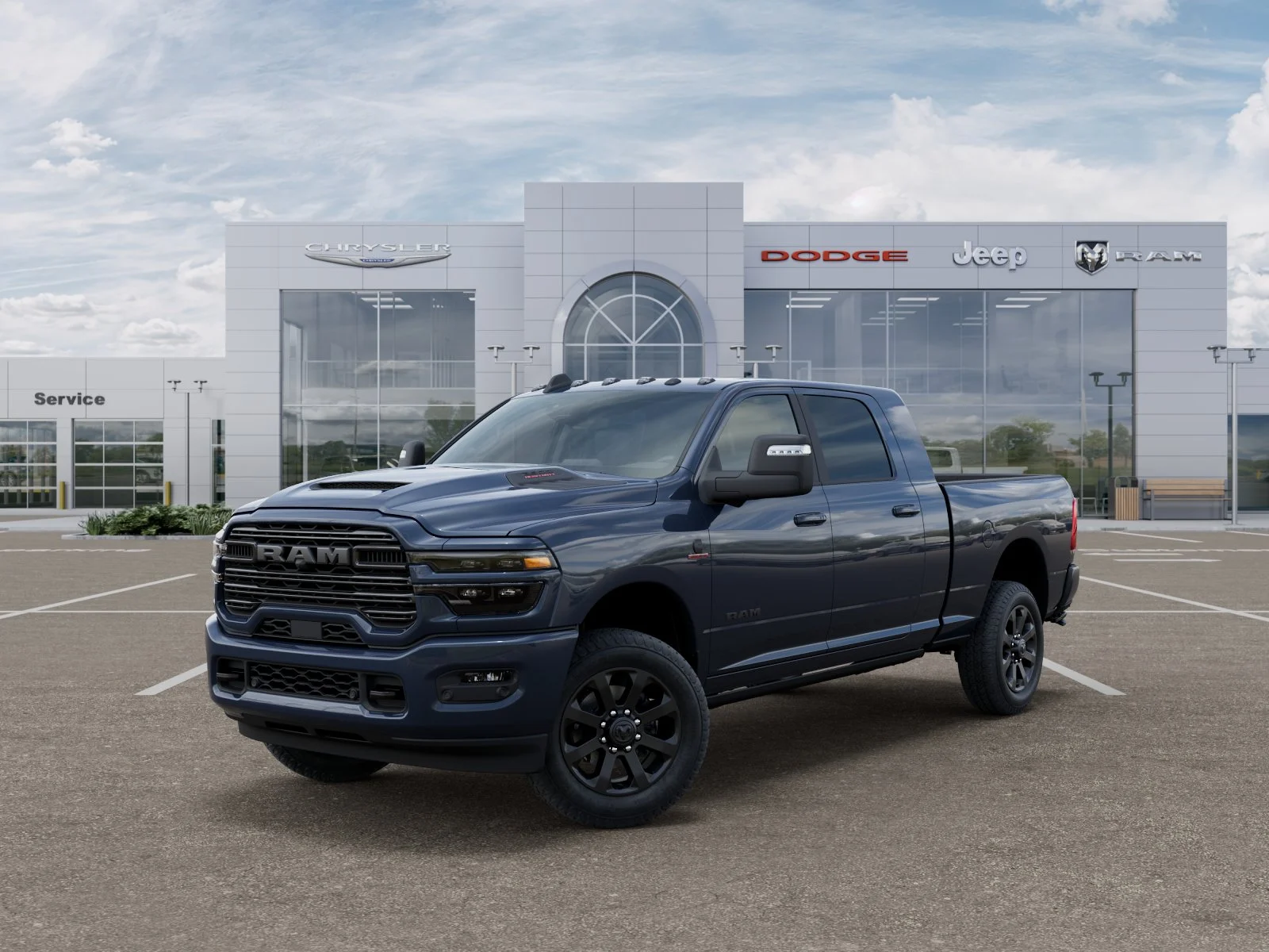 New 2026 Forged Blue Metallic Exterior Paint RAM Laramie image 1
