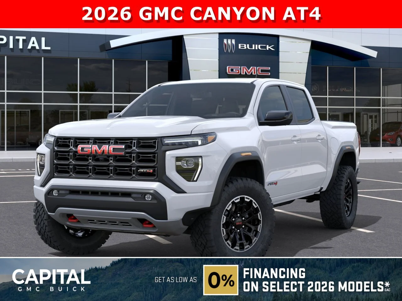 New 2026 Summit White GMC 4WD AT4 image 1