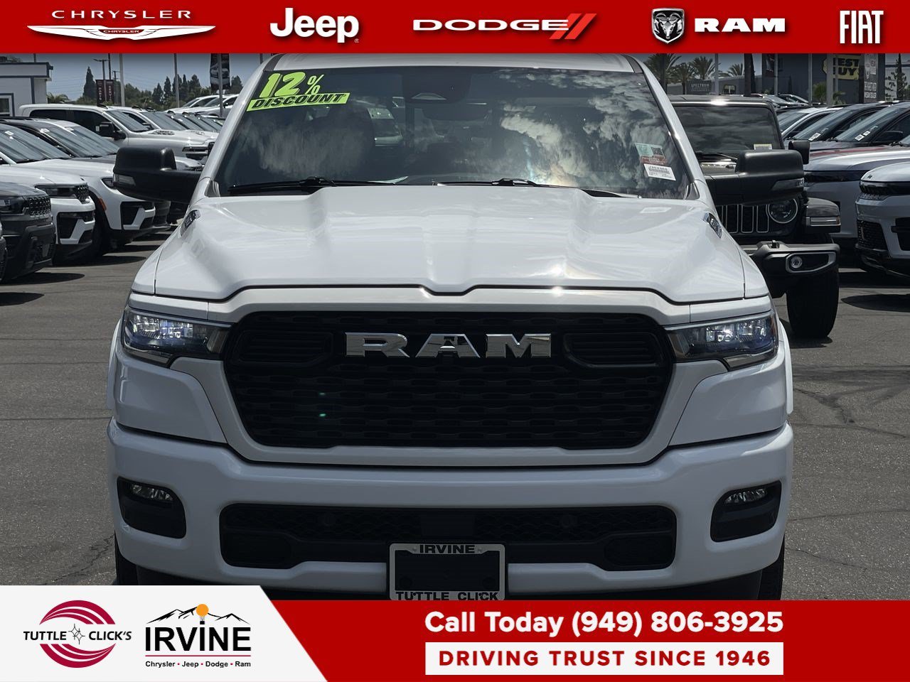 New 2026 Bright White Clear-Coat Exterior Paint RAM Big Horn image 2