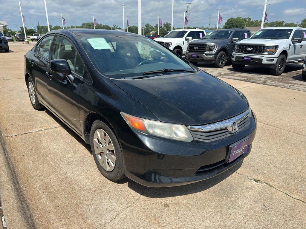 Used 2012 Honda Civic LX with VIN 2HGFB2F55CH310763 for sale in Manhattan, KS