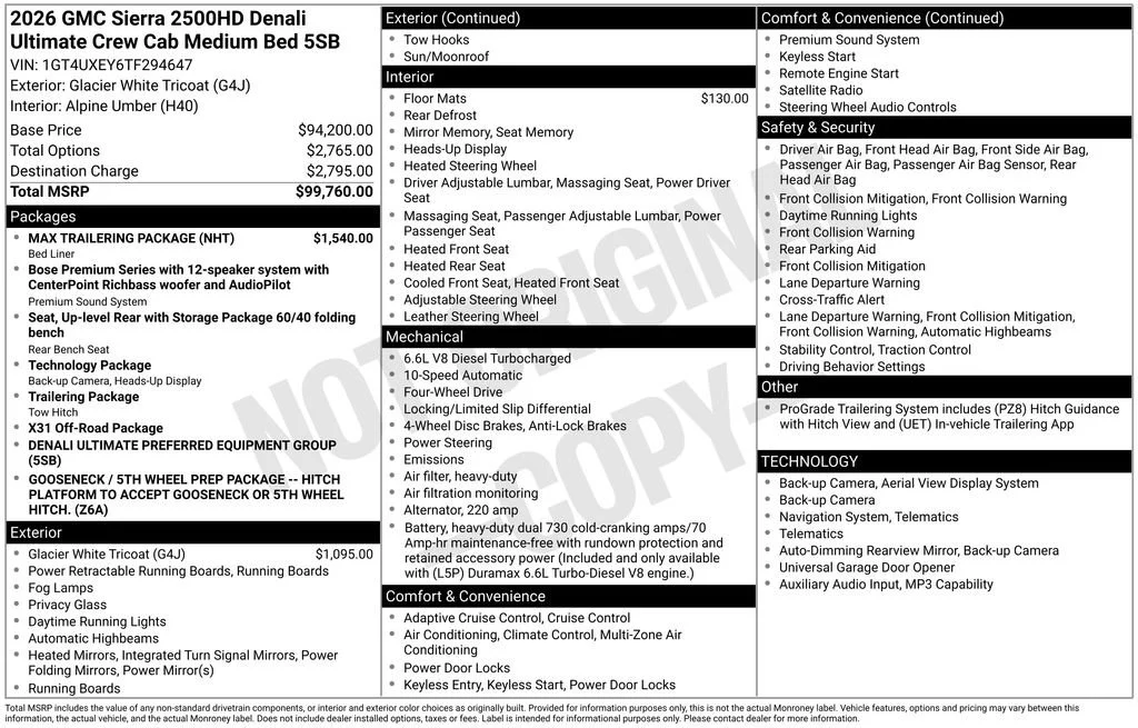 2026 GMC Sierra 4WD Crew Cab Long Box Denali Ultimate's photo