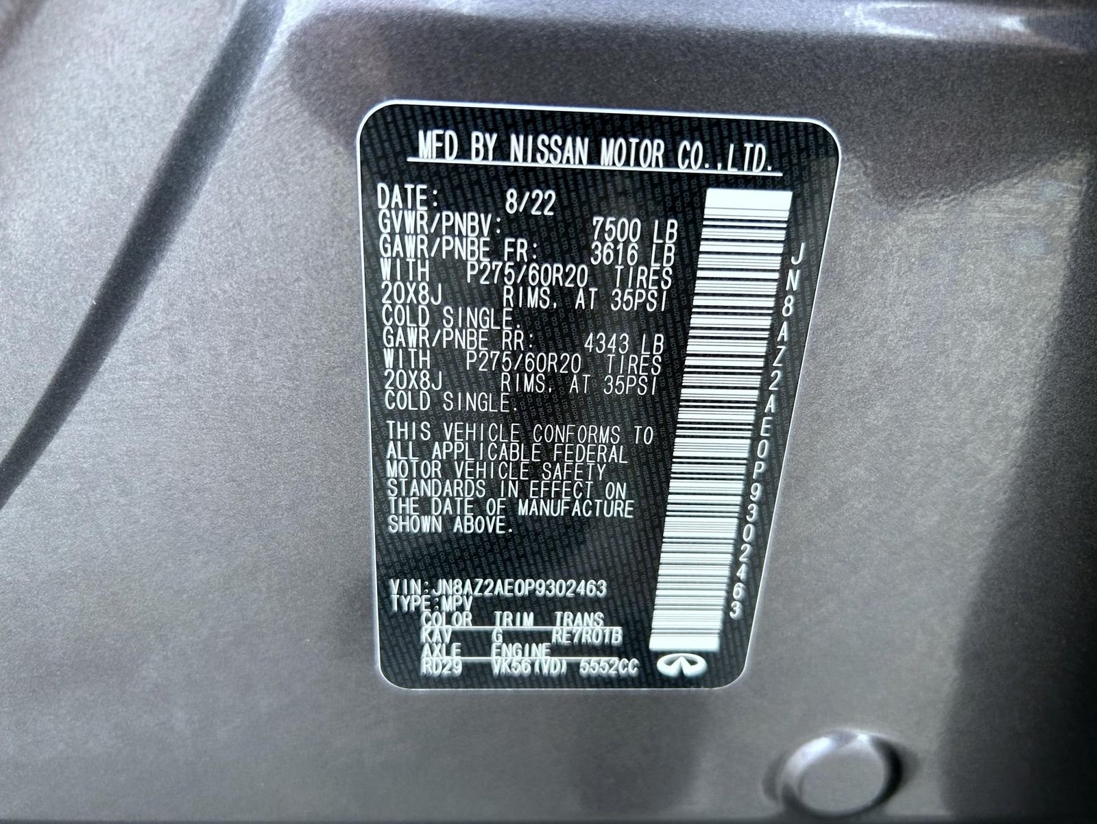 Used 2023 Gray INFINITI LUXE image 27