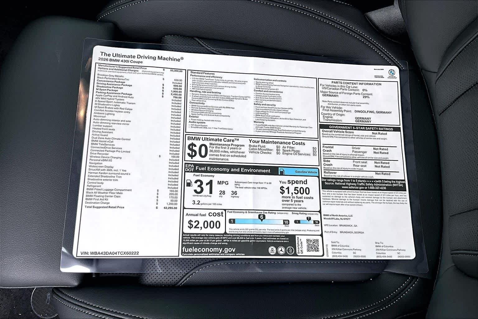 New 2026 Brooklyn Grey Metallic BMW 430i image 19