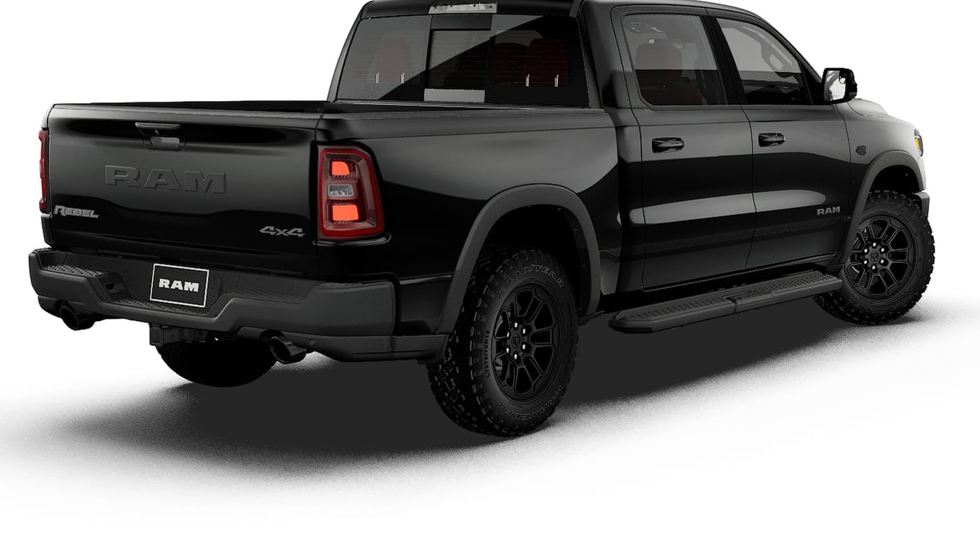 New 2027 Diamond Black Crystal Pearl-Coat Exterior Paint RAM REBEL image 28