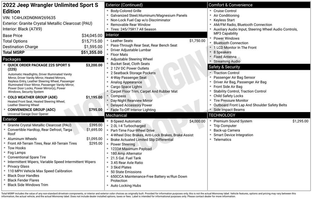 Used 2022 Gray Jeep Unlimited Sport S image 25