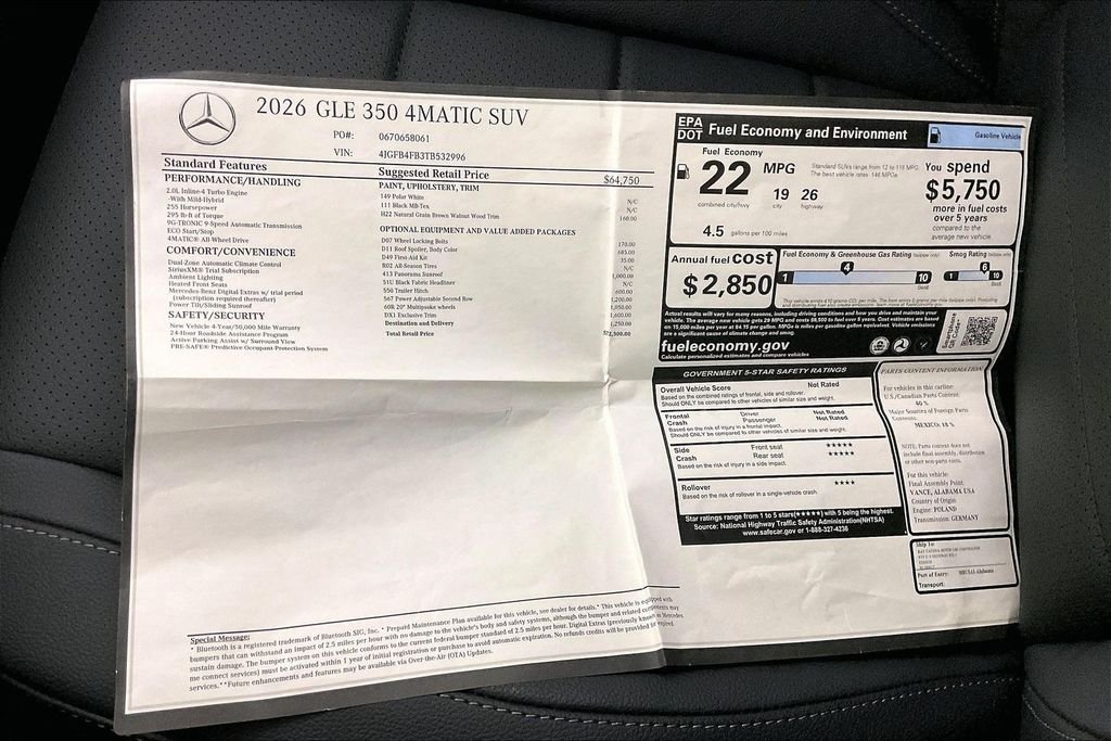 2026 Mercedes-Benz GLE GLE350 - Photo 22