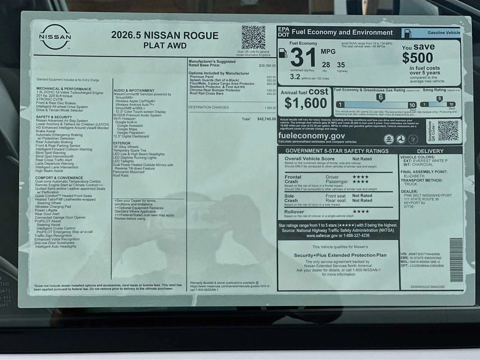 New 2026 Everest White Pearl TriCoat Nissan Platinum image 6