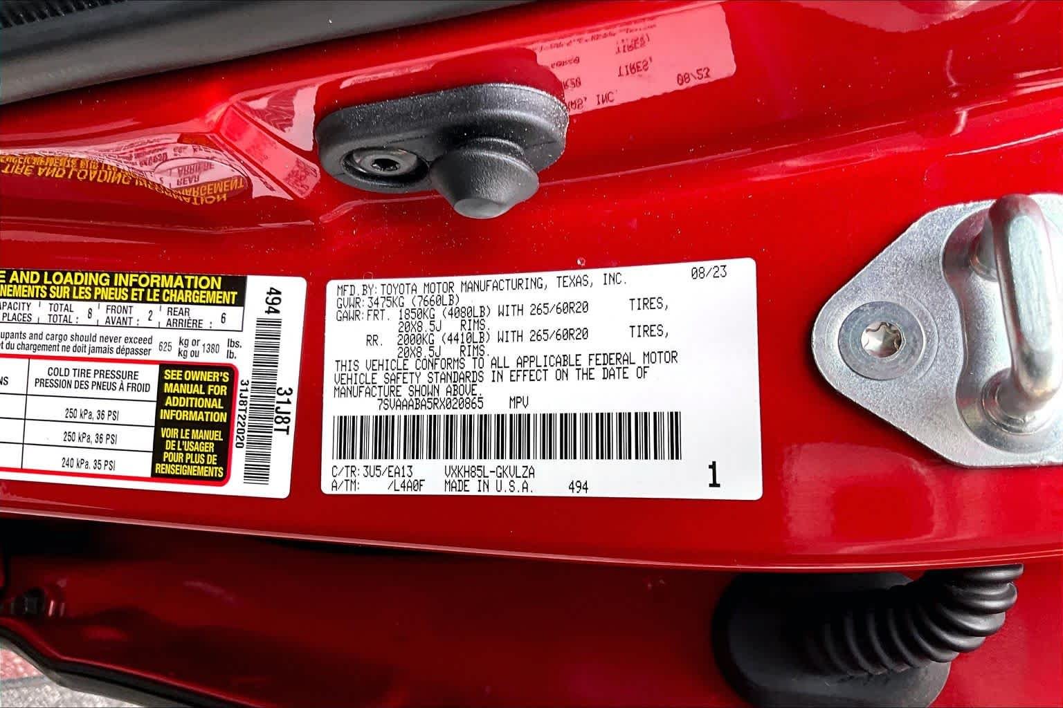 Certified Used 2024 Supersonic Red Toyota Limited image 34