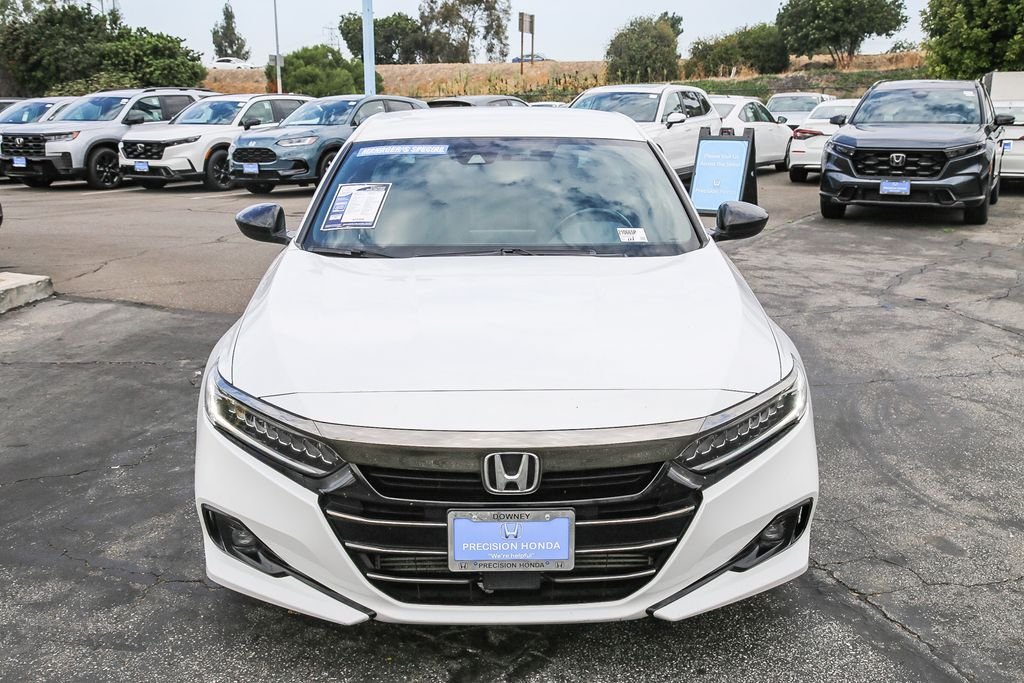 Used 2021 Platinum White Pearl Honda Sport image 2