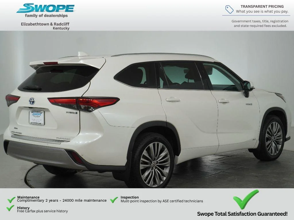 Used 2021 Blizzard Pearl Toyota Hybrid Platinum image 3