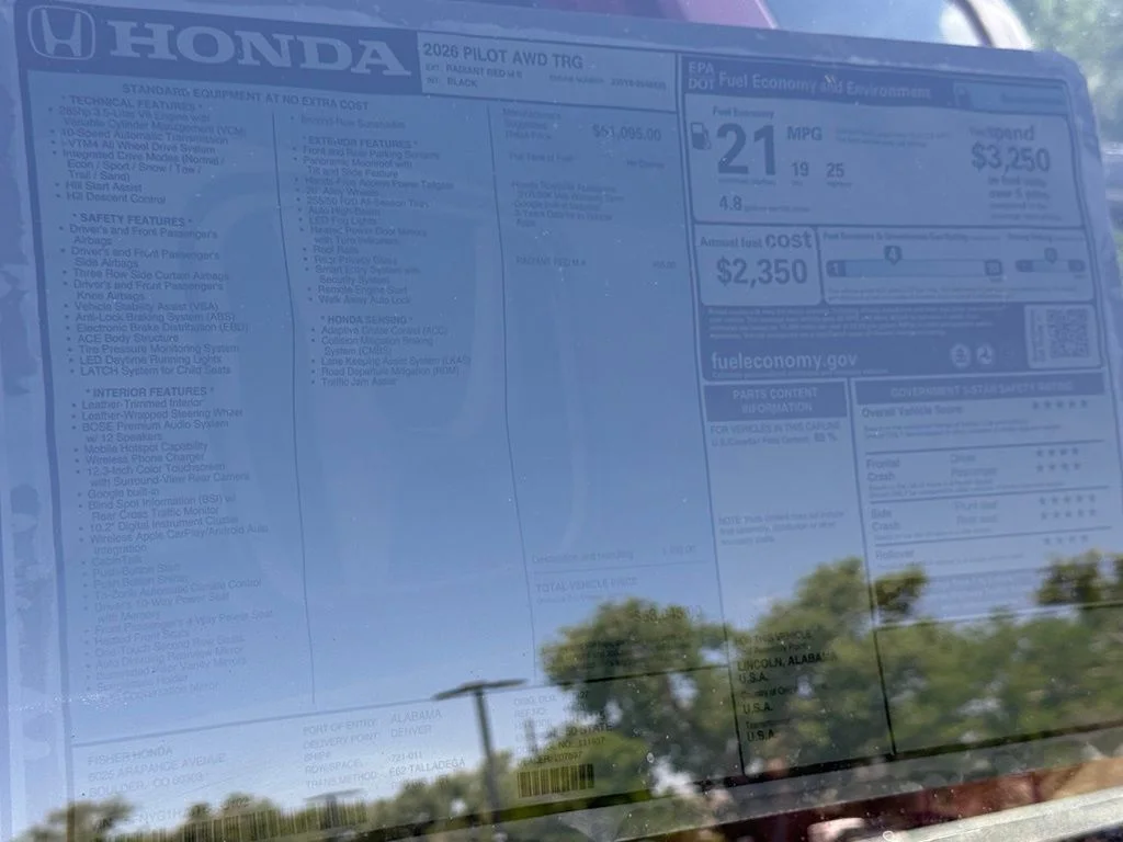 New 2026 Radiant Red Metallic II Honda Touring image 29