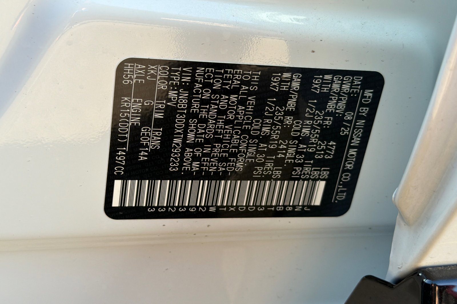 New 2026 Everest White Pearl/Super Black Nissan Platinum image 24