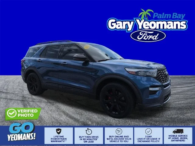 Used 2021 Atlas Blue Metallic Ford ST image 1