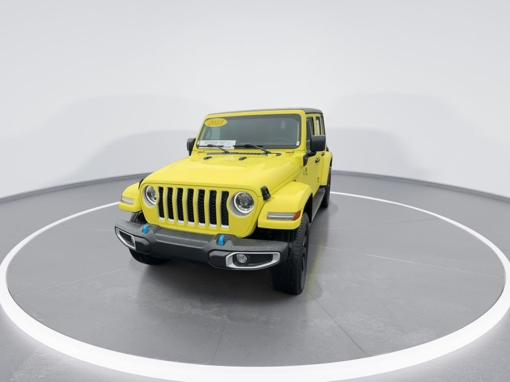 Used 2023 Yellow Jeep Sahara 4xe image 4