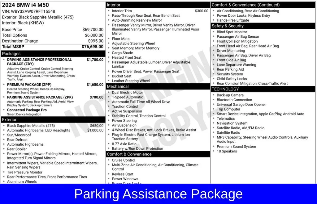 Used 2024 Black Sapphire Metallic BMW M50 image 6