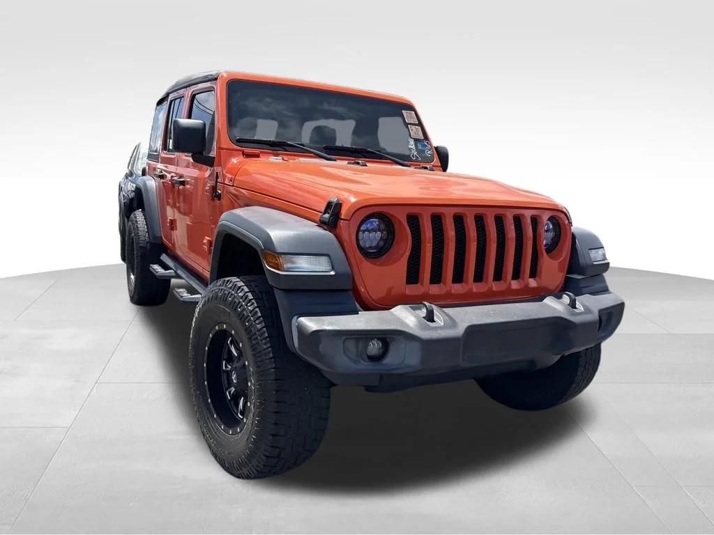Used 2019 Orange Jeep Unlimited Sport image 5
