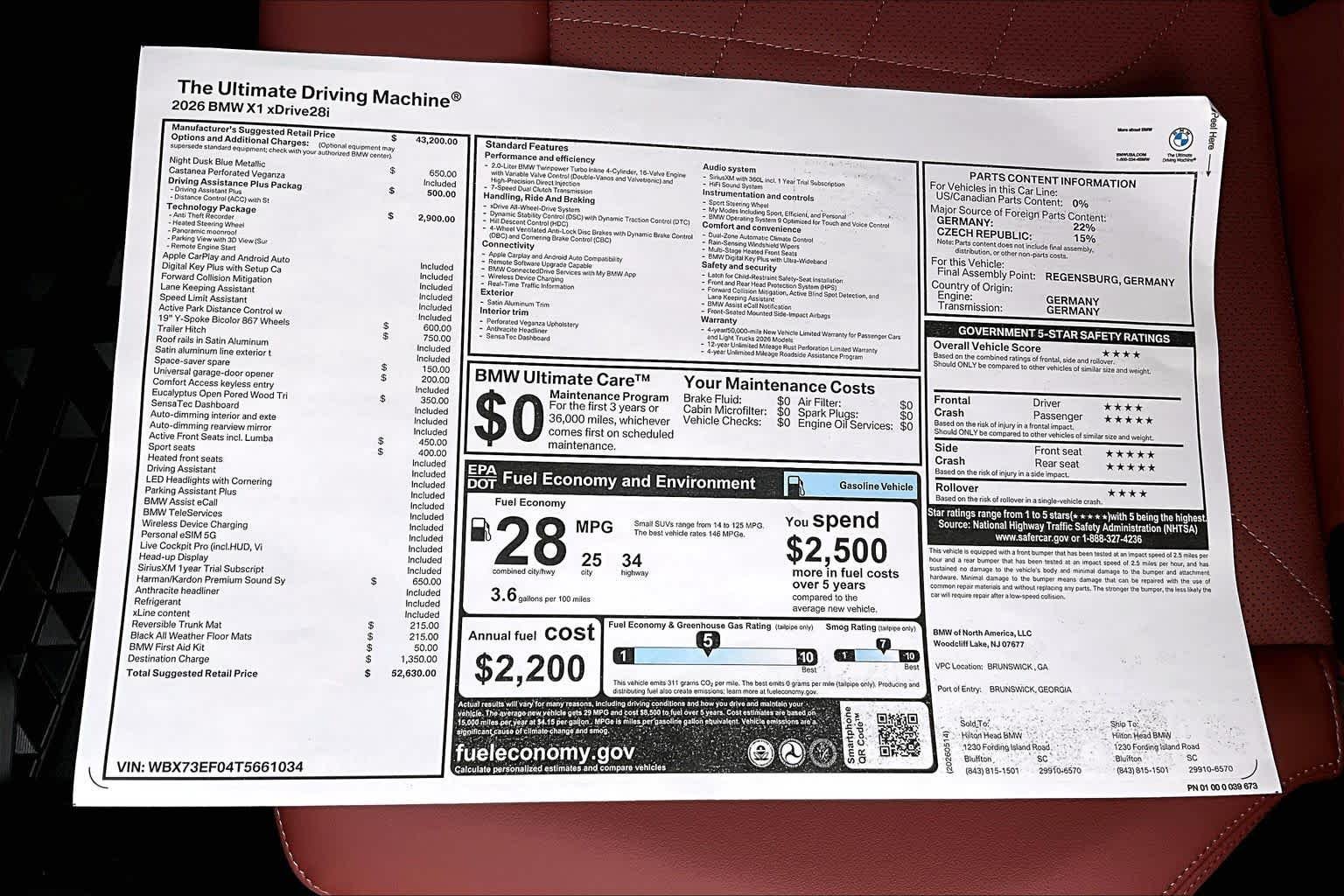 New 2026 Night Dusk Blue Metallic BMW xDrive28i image 18