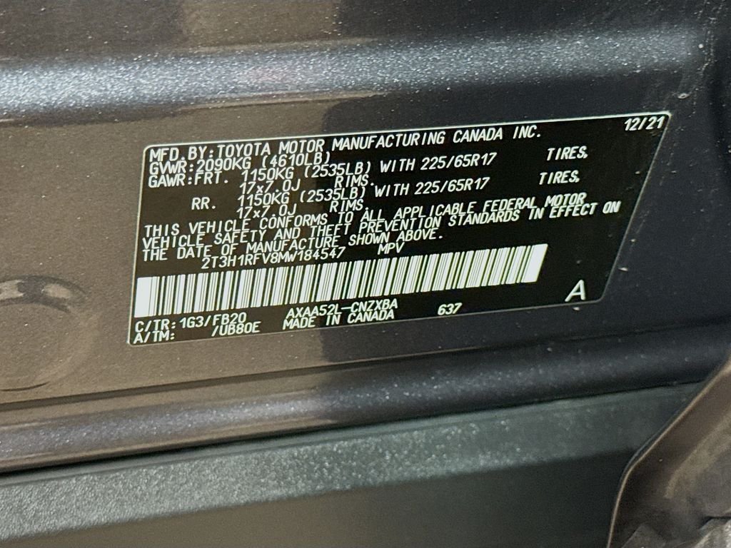 Used 2021 Magnetic Gray Metallic Toyota LE image 30