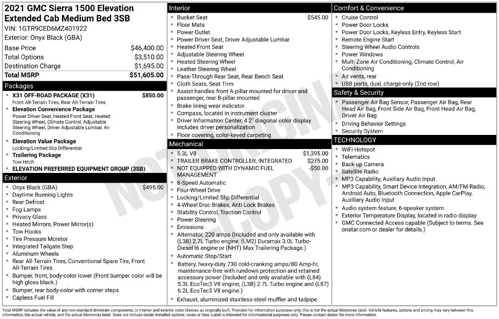 2021 GMC Sierra 1500