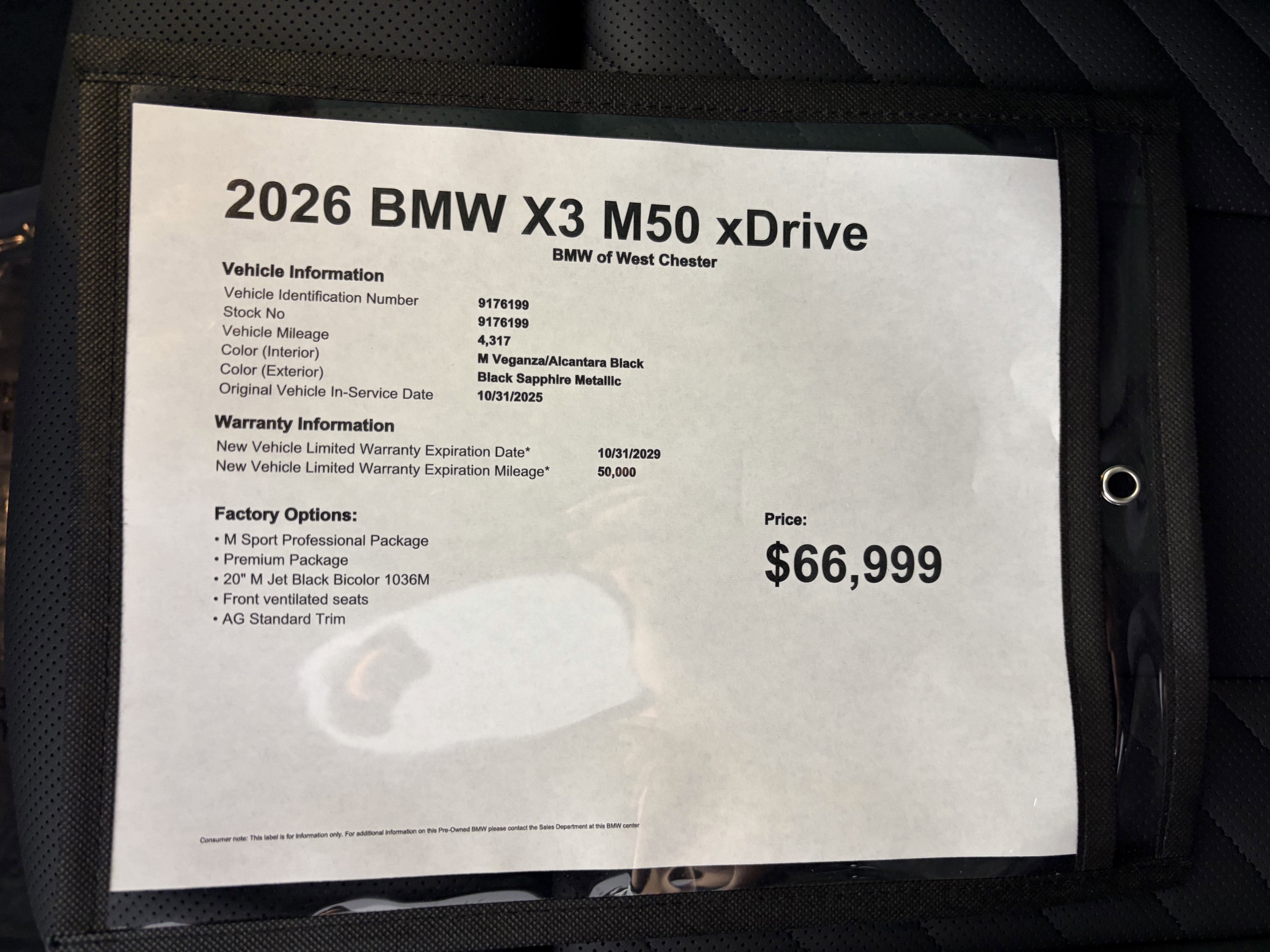 Used 2026 Black Sapphire Metallic BMW M50 xDrive image 19