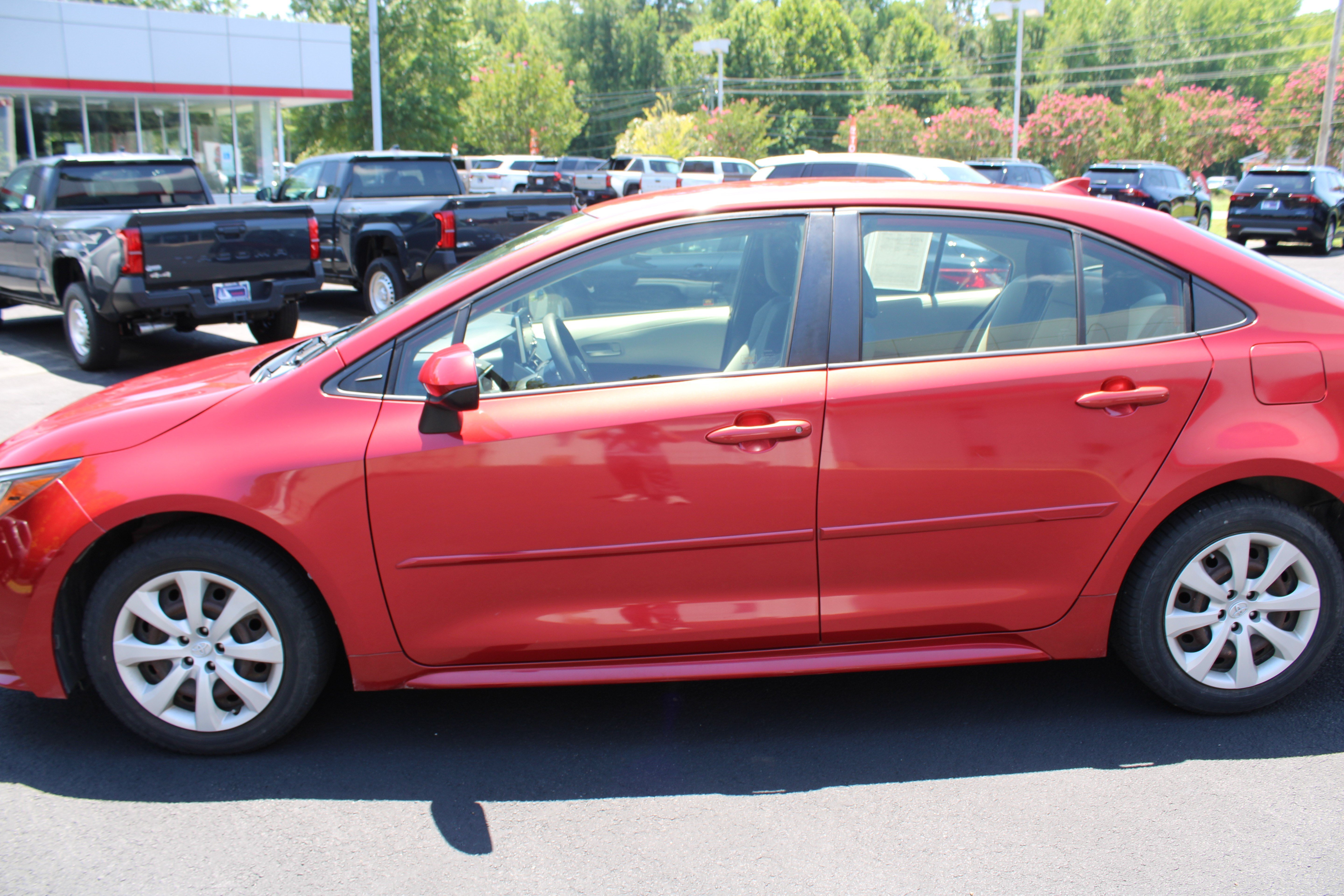 Used 2020 Barcelona Red Metallic Toyota LE image 8