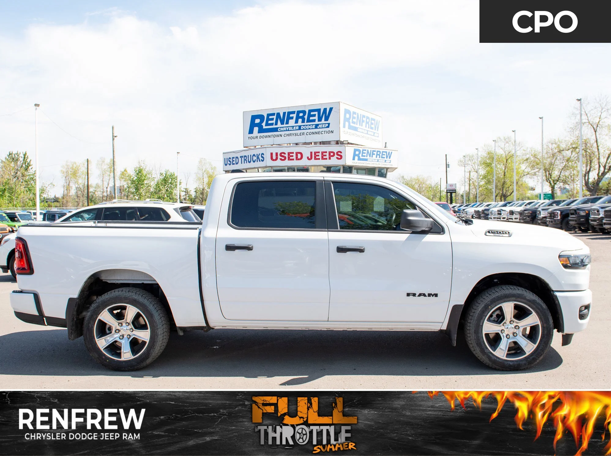 Certified Used 2025 White RAM Tradesman * No Accidents | Android Auto | Adaptive Cruise | Sport Appearance Package image 1