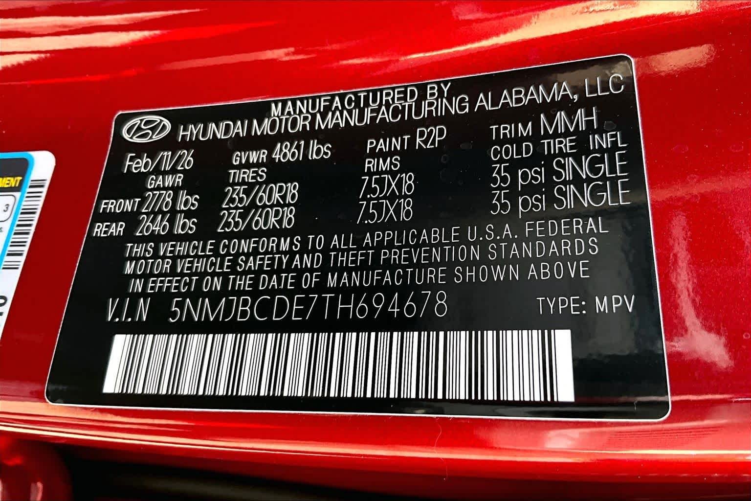 Used 2026 Ultimate Red Hyundai SEL image 36