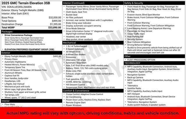 Used 2025 Black GMC Elevation image 56