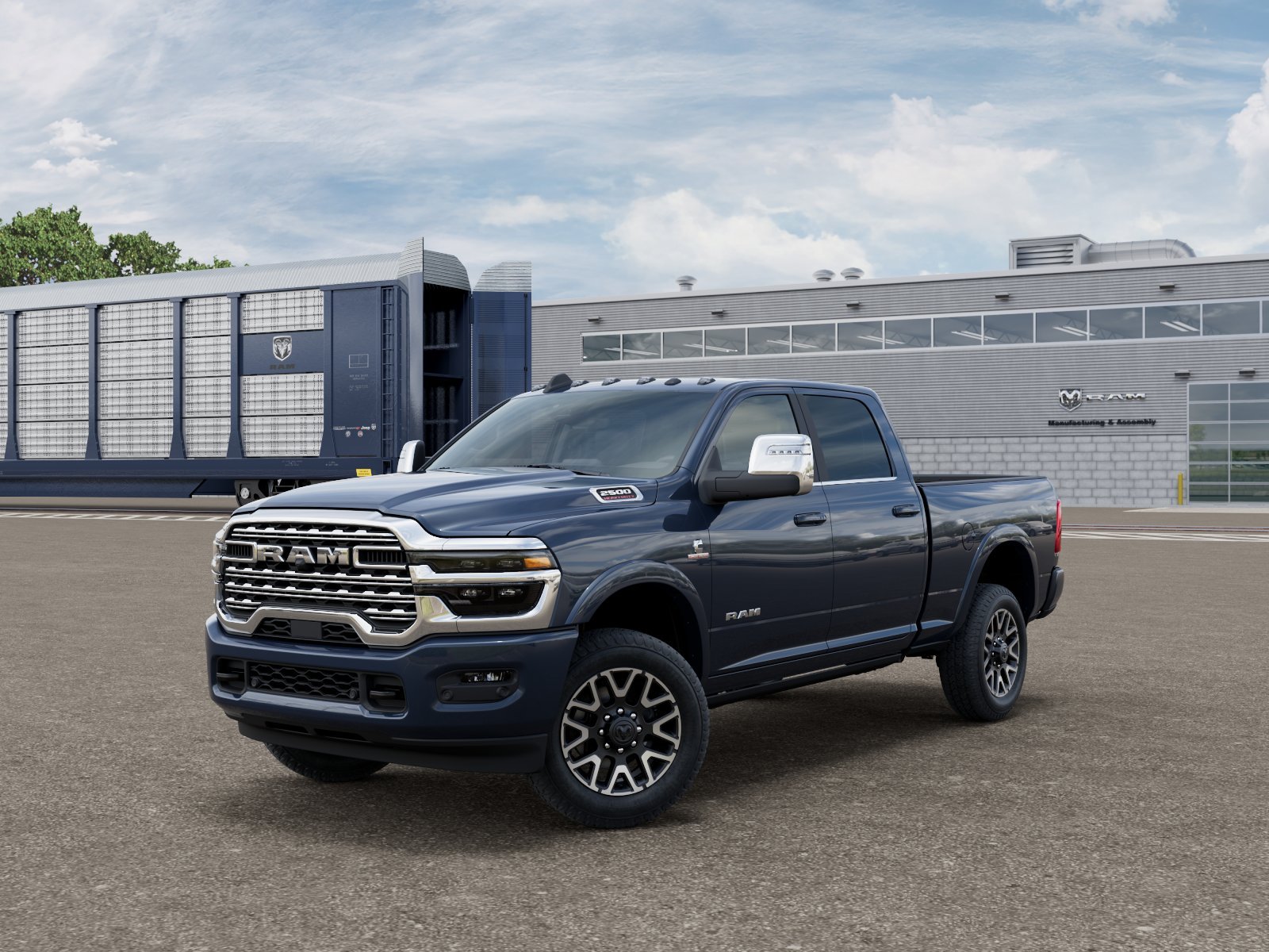 New 2026 Forged Blue Metallic Exterior Paint RAM Limited Longhorn image 2