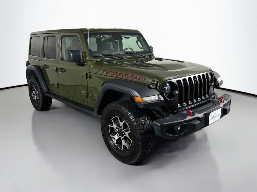 Used 2021 Green Clearcoat Jeep Unlimited Rubicon image 7