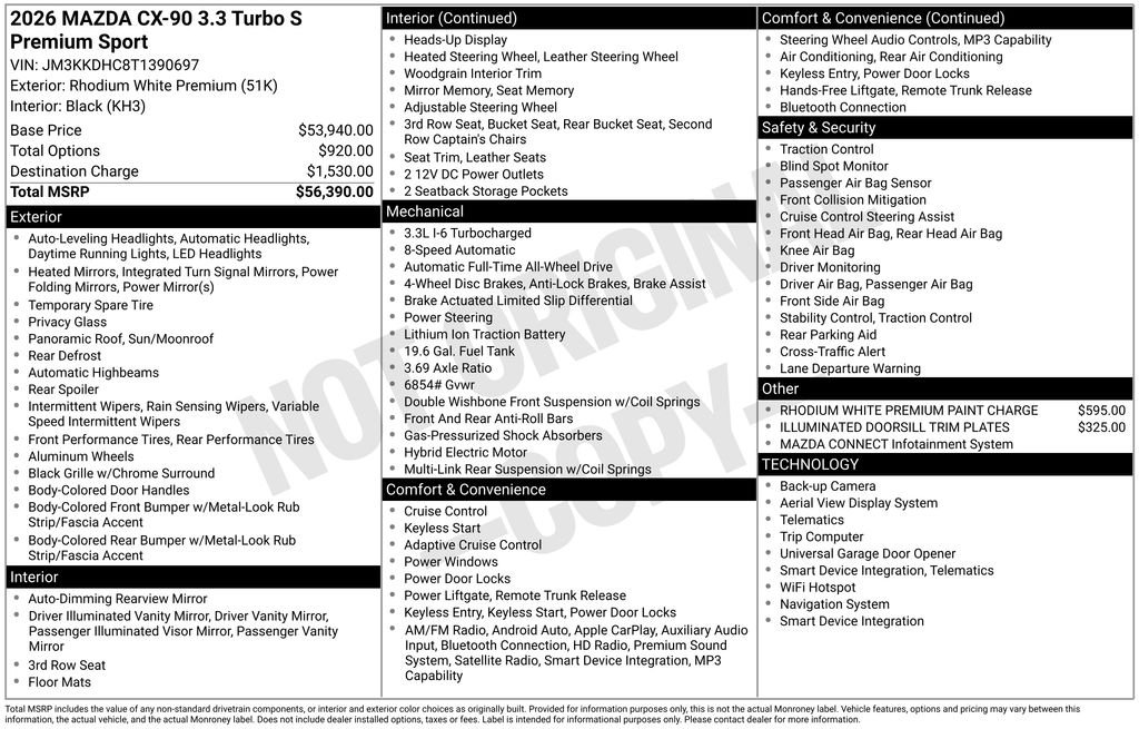 New 2026 Rhodium White Premium Mazda 3.3 Turbo S Premium Sport AWD image 4