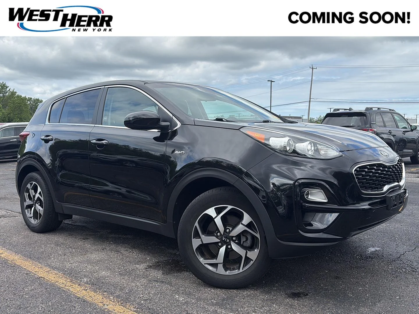 Used 2020 Black Cherry Kia LX image 1