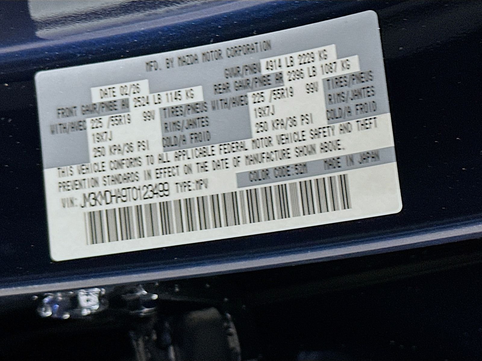 New 2026 Navy Blue Mica Mazda 2.5 S Premium AWD image 34