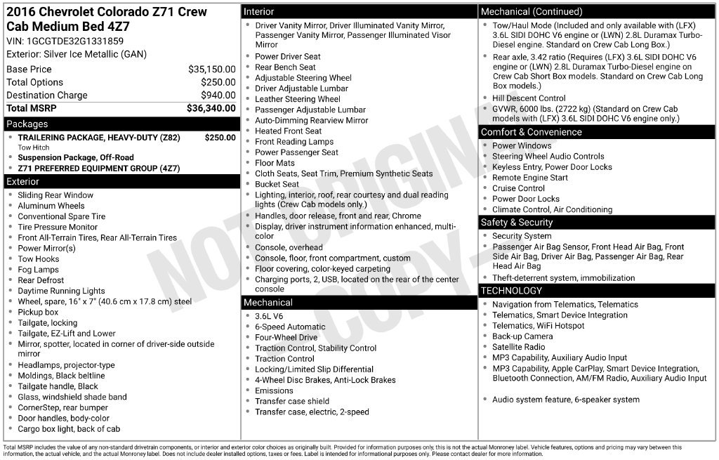Used 2016 Silver Chevrolet Z71 image 28