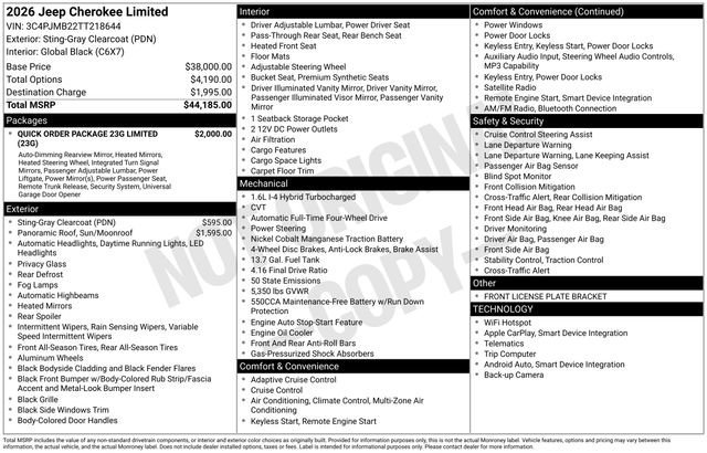 New 2026 Sting-Gray Clearcoat Jeep Limited image 30