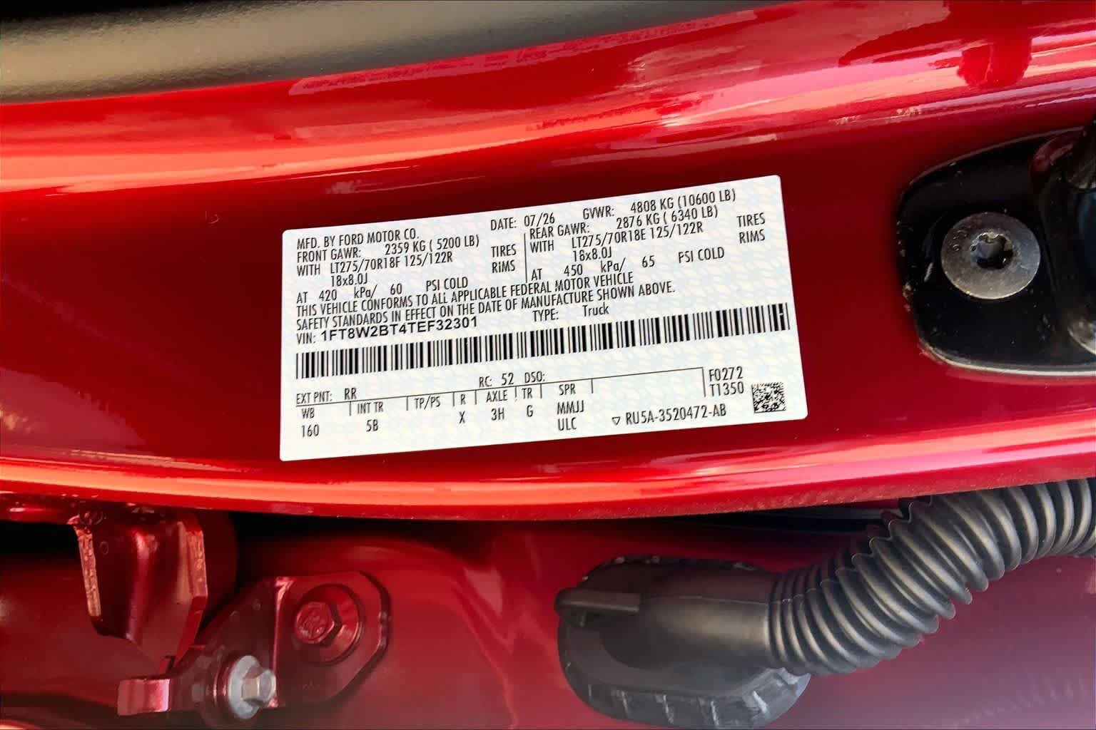 New 2026 Ruby Red Metallic Tinted Clearcoat Ford F-250® Lariat® image 21