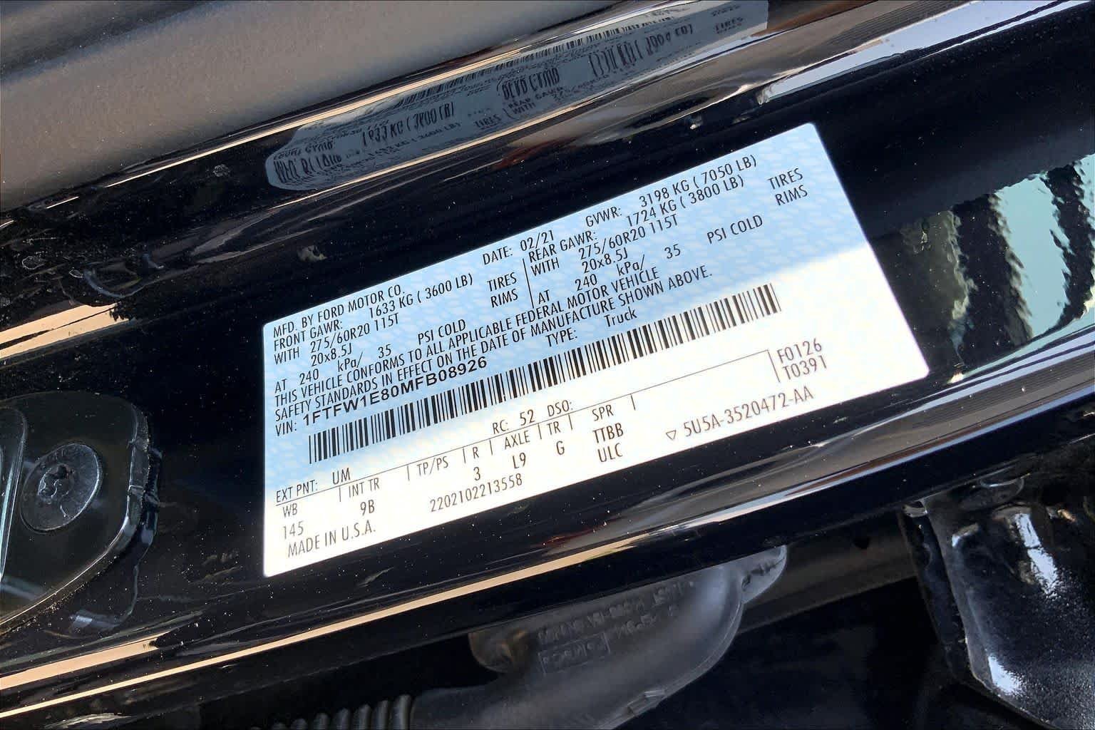 Used 2021 Agate Black Ford Platinum image 37