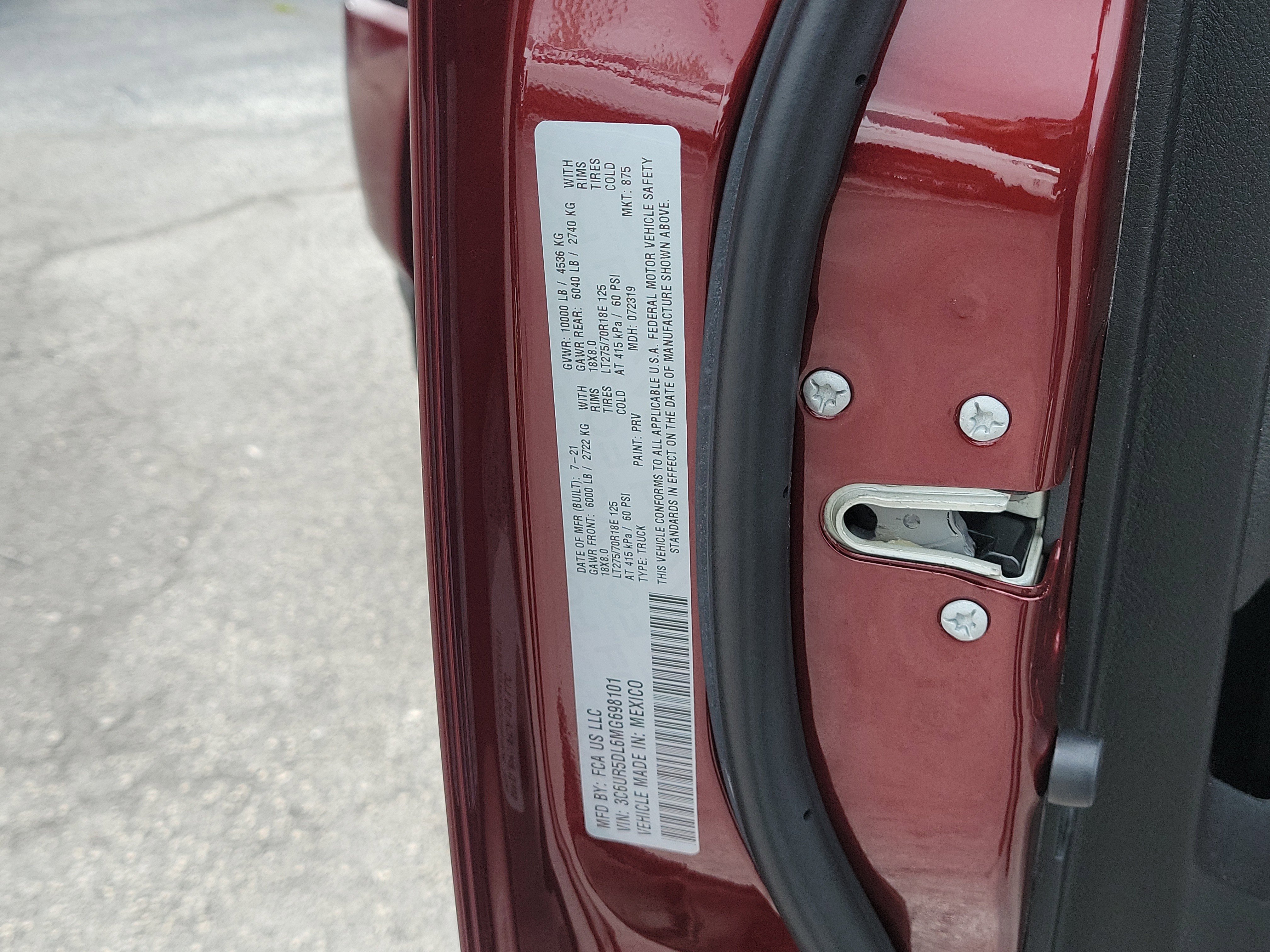Used 2021 Delmonico Red Pearlcoat Ram Big Horn image 30