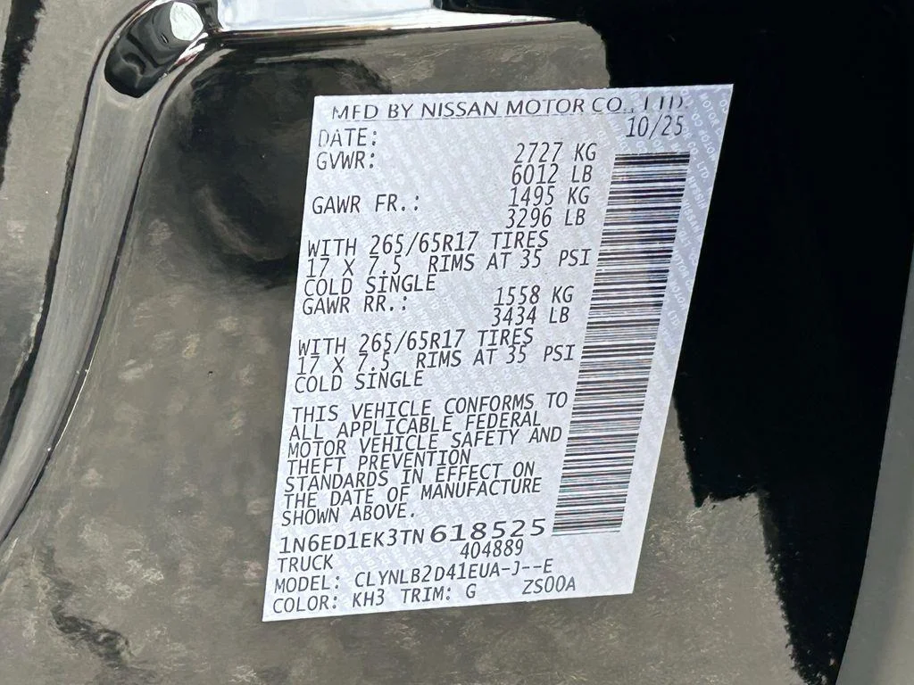 New 2026 Super Black Nissan SV image 19