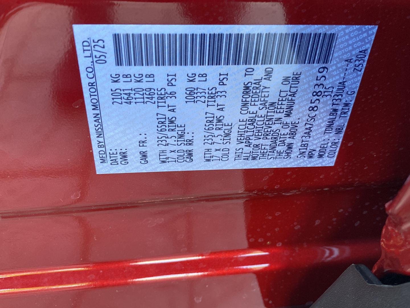 Used 2025 Scarlet Ember Tintcoat Nissan S image 10