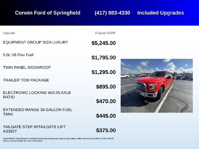 Used 2017 Race Red Ford XLT image 5