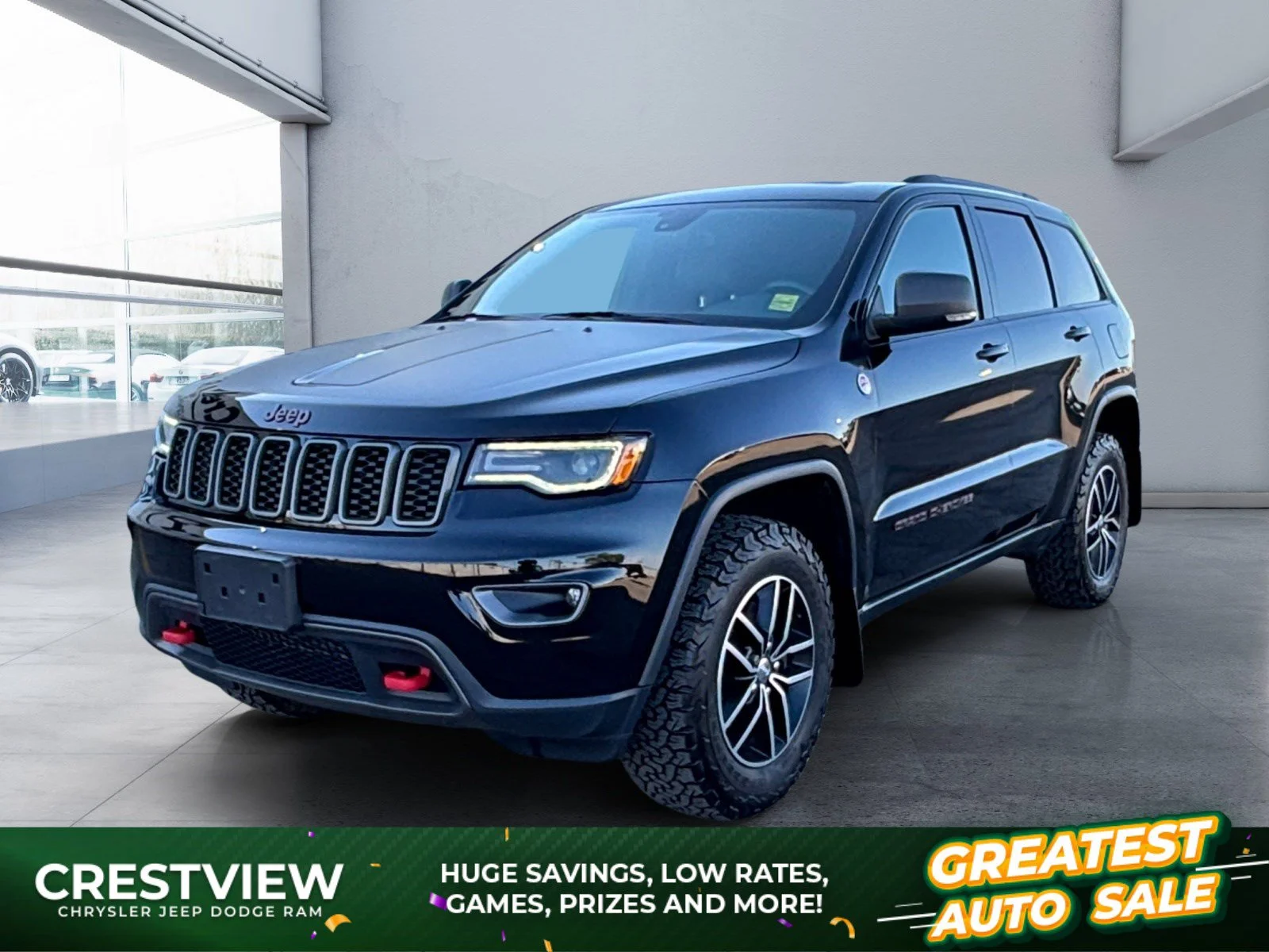 Used 2017 Black Jeep Trailhawk image 1