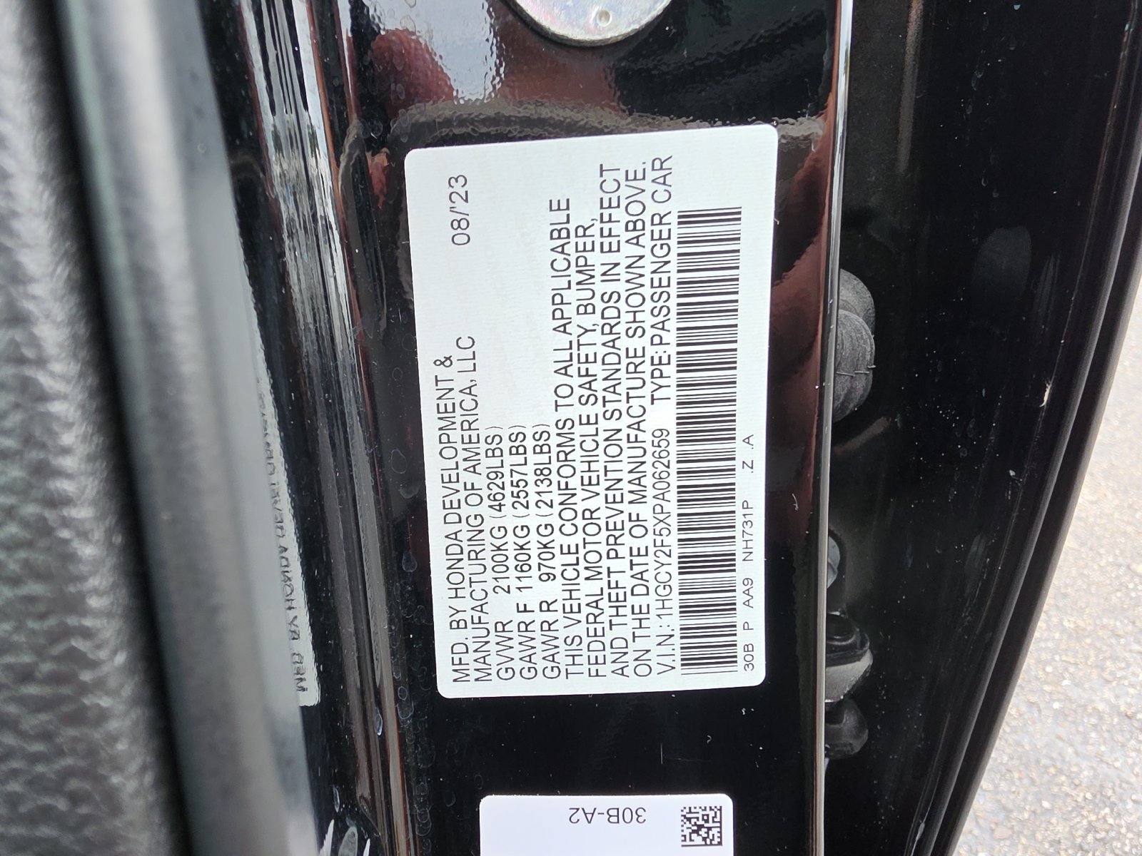 Certified Used 2023 Crystal Black Pearl Honda Sport image 29